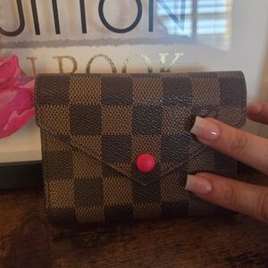 Checkered Brown Wallet